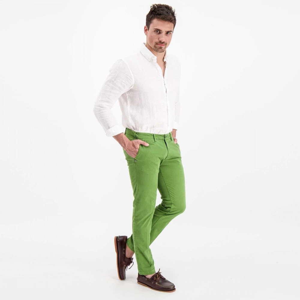 40WEFT PANTALONI CHINO SKINNY BILLY Verde 8 40WEFT PANTALONI CHINO SKINNY BILLY Verde - immagine 6