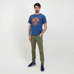 40WEFT PANTALONI CHINO IN POPELINE STRETCH LENNY Verde -Tendenza Italia 40weft 7045 pantaloni chino in popeline stretch lenny casual uomo 045028901 w893 6