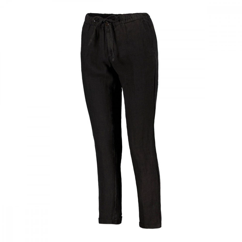 40WEFT PANTALONI CON COULISSE IN LINO ANNA DONNA Nero 4 40WEFT PANTALONI CON COULISSE IN LINO ANNA DONNA Nero - immagine 2