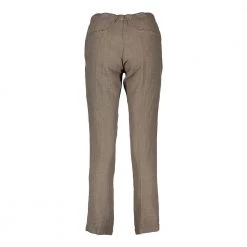 40WEFT PANTALONI CON COULISSE IN LINO ANNA DONNA Marrone -Tendenza Italia 40weft 7157 pantaloni con coulisse in lino anna donna casual donna 045024801 w347 3