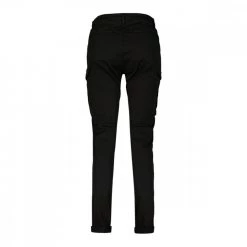 40WEFT PANTALONI CARGO STRETCH DONNA Nero -Tendenza Italia 40weft l7148 pantaloni cargo stretch twill donna casual donna 045025501 w001 3