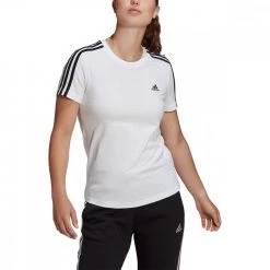 ADIDAS T-SHIRT 3-STRIPES DONNA Bianco -Tendenza Italia adidas gl0783 t shirt 3 stripes donna sport style donna 042072801 wht 2