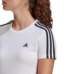 ADIDAS T-SHIRT 3-STRIPES DONNA Bianco -Tendenza Italia adidas gl0783 t shirt 3 stripes donna sport style donna 042072801 wht 5