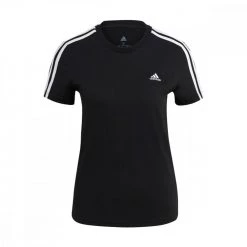 ADIDAS T-SHIRT 3-STRIPES DONNA Nero
