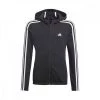 ADIDAS FELPA FULL ZIP CON CAPPUCCIO 3-STRIPES BAMBINA Nero -Tendenza Italia adidas gq8356 felpa fz c capp 3 stripes bambina abbigliamento bambino 041993801 blk 1