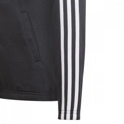 ADIDAS FELPA FULL ZIP CON CAPPUCCIO 3-STRIPES BAMBINA Nero -Tendenza Italia adidas gq8356 felpa fz c capp 3 stripes bambina abbigliamento bambino 041993801 blk 4