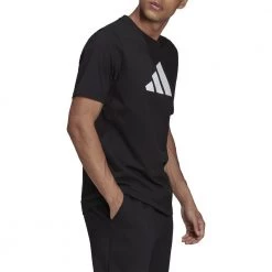 ADIDAS T-SHIRT 3 BAR Nero -Tendenza Italia adidas hd0893 t shirt 3 bar sport style uomo 044388401 blk 3