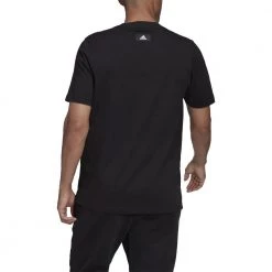 ADIDAS T-SHIRT 3 BAR Nero -Tendenza Italia adidas hd0893 t shirt 3 bar sport style uomo 044388401 blk 4