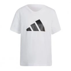 ADIDAS T-SHIRT 3 BAR DONNA Bianco