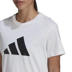 ADIDAS T-SHIRT 3 BAR DONNA Bianco -Tendenza Italia adidas he0301 t shirt 3 bar donna sport style donna 044387601 wht 4