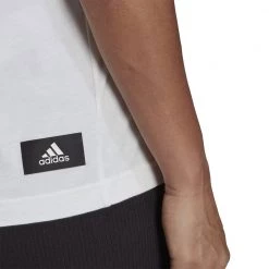 ADIDAS T-SHIRT 3 BAR DONNA Bianco -Tendenza Italia adidas he0301 t shirt 3 bar donna sport style donna 044387601 wht 5
