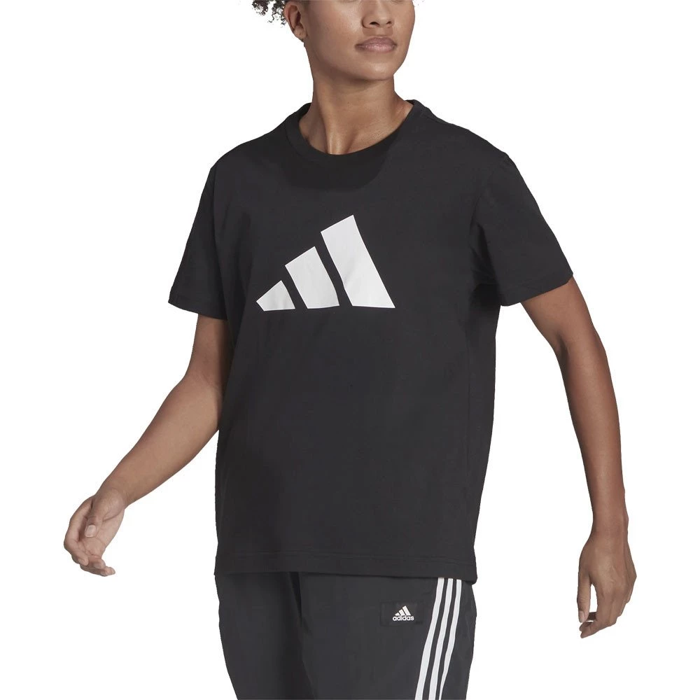 ADIDAS T-SHIRT 3 BAR DONNA Nero 4 ADIDAS T-SHIRT 3 BAR DONNA Nero - immagine 2