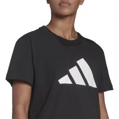 ADIDAS T-SHIRT 3 BAR DONNA Nero 10 ADIDAS T-SHIRT 3 BAR DONNA Nero -Tendenza Italia adidas he0302 t shirt 3 bar donna sport style donna 044387701 blk 4