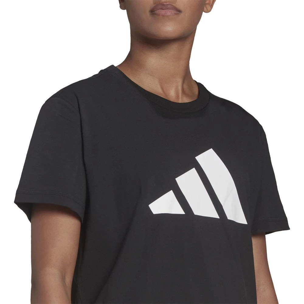 ADIDAS T-SHIRT 3 BAR DONNA Nero 6 ADIDAS T-SHIRT 3 BAR DONNA Nero - immagine 4