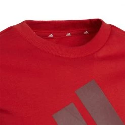 ADIDAS T-SHIRT LOGO BAMBINO Rosso -Tendenza Italia adidas he9280 t shirt logo bambino abbigliamento bambino 044385901 red 3