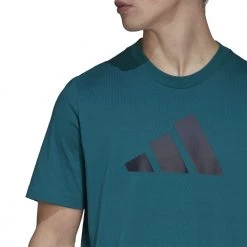 ADIDAS T-SHIRT 3 BAR Verde -Tendenza Italia adidas hf4759 t shirt 3 bar sport style uomo 044389601 green 4