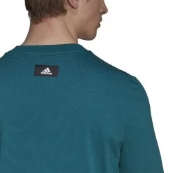 ADIDAS T-SHIRT 3 BAR Verde -Tendenza Italia adidas hf4759 t shirt 3 bar sport style uomo 044389601 green 5