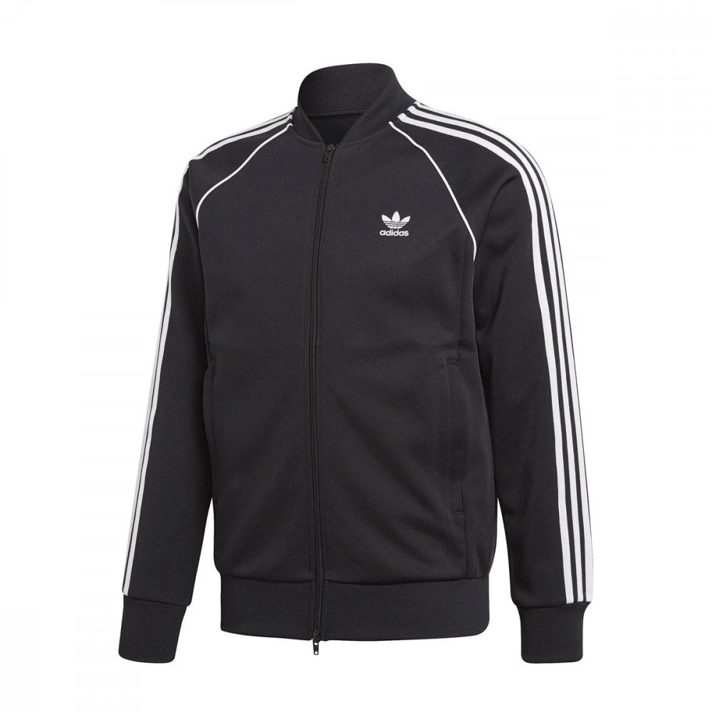 ADIDAS ORIGINALS FELPA FULL ZIP 3-STRIPES SST Nero