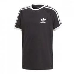 ADIDAS ORIGINALS T-SHIRT 3 STRIPES BAMBINO Nero