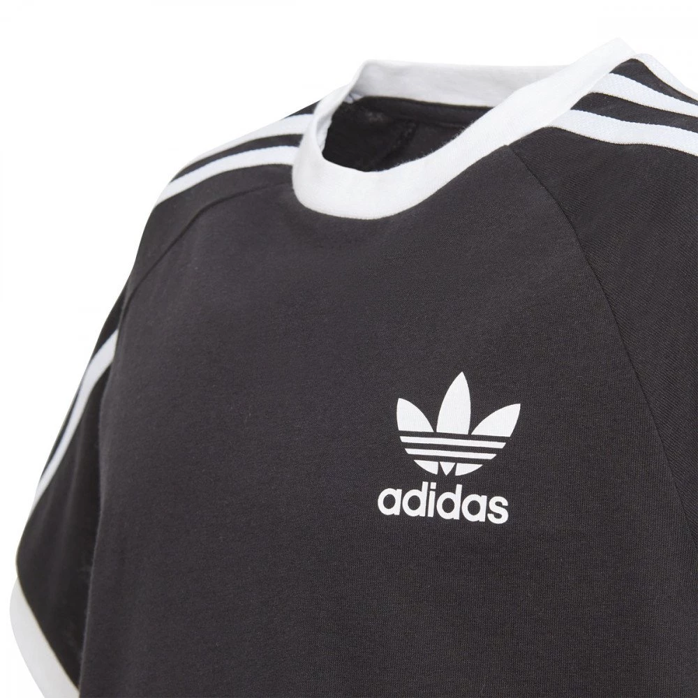 ADIDAS ORIGINALS T-SHIRT 3 STRIPES BAMBINO Nero 6 ADIDAS ORIGINALS T-SHIRT 3 STRIPES BAMBINO Nero - immagine 4