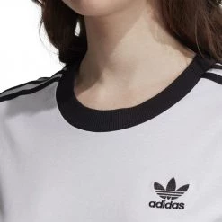 ADIDAS ORIGINALS T-SHIRT 3-STRIPES DONNA Bianco -Tendenza Italia adidas originals ed7483 t shirt 3 stripes donna sport style donna 038742701 83 5