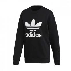 ADIDAS ORIGINALS FELPA GIROCOLLO TREFOIL DONNA Nero