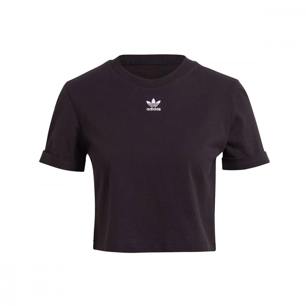ADIDAS ORIGINALS T-SHIRT CROP DONNA Nero 3 ADIDAS ORIGINALS T-SHIRT CROP DONNA Nero