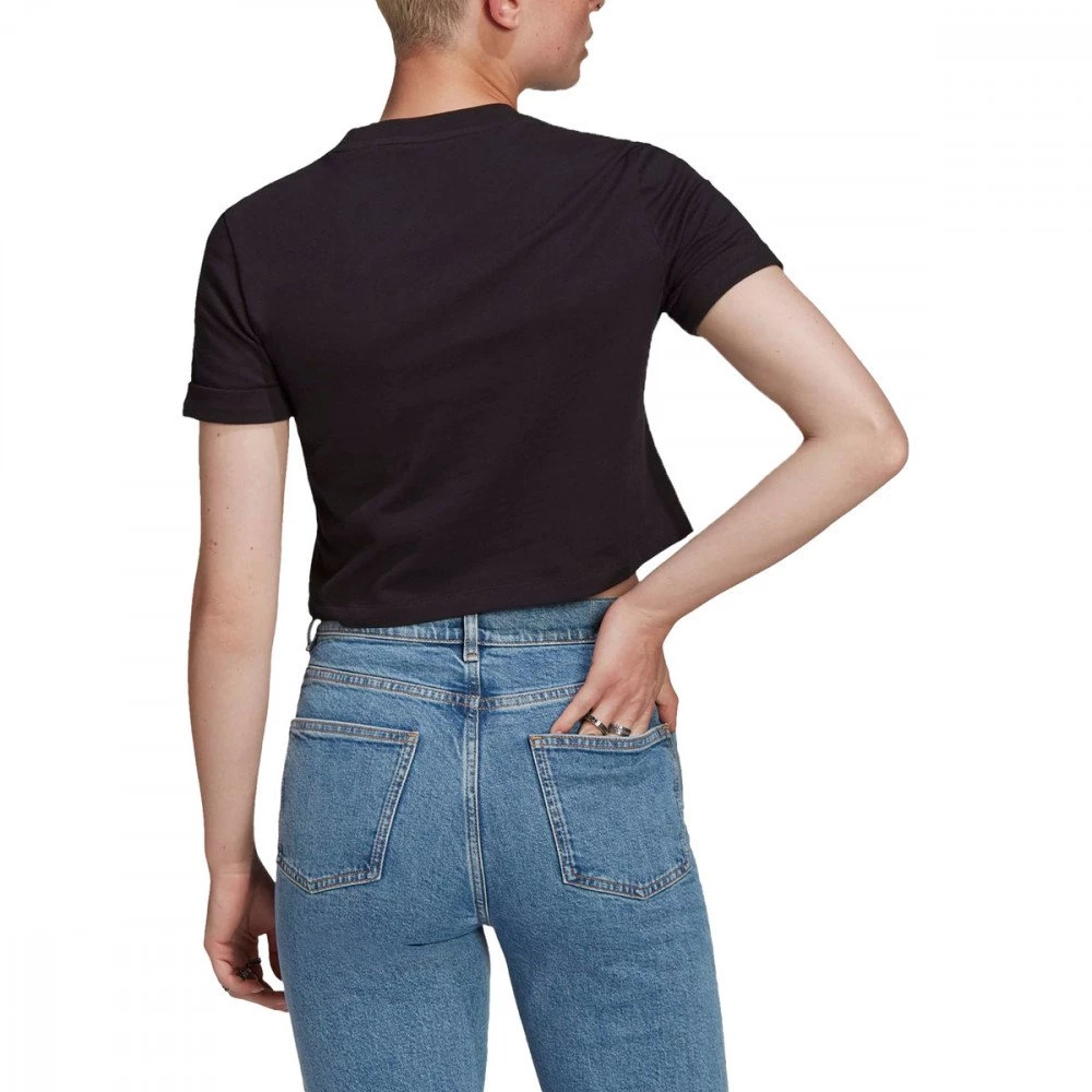 ADIDAS ORIGINALS T-SHIRT CROP DONNA Nero 5 ADIDAS ORIGINALS T-SHIRT CROP DONNA Nero - immagine 3