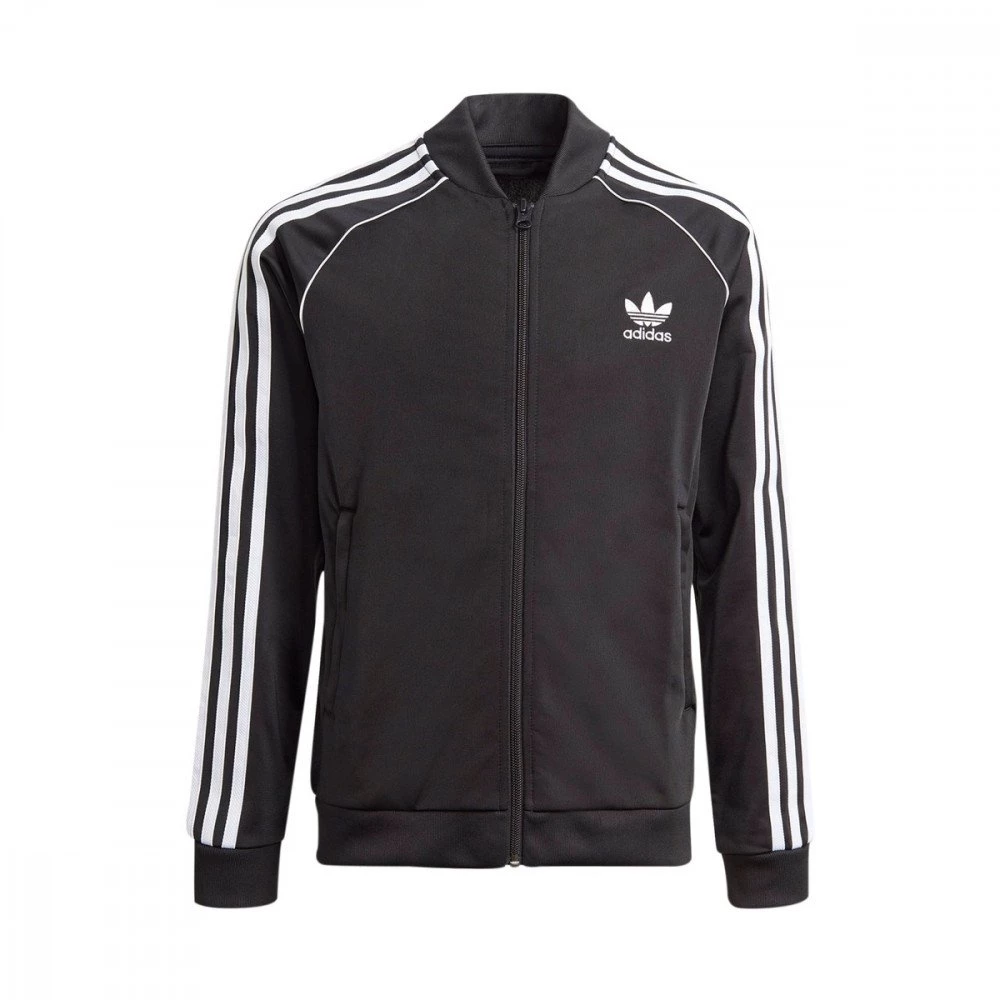 ADIDAS ORIGINALS FELPA FULL ZIP 3-STRIPES IN ACETATO BAMBINO Nero 3 ADIDAS ORIGINALS FELPA FULL ZIP 3-STRIPES IN ACETATO BAMBINO Nero