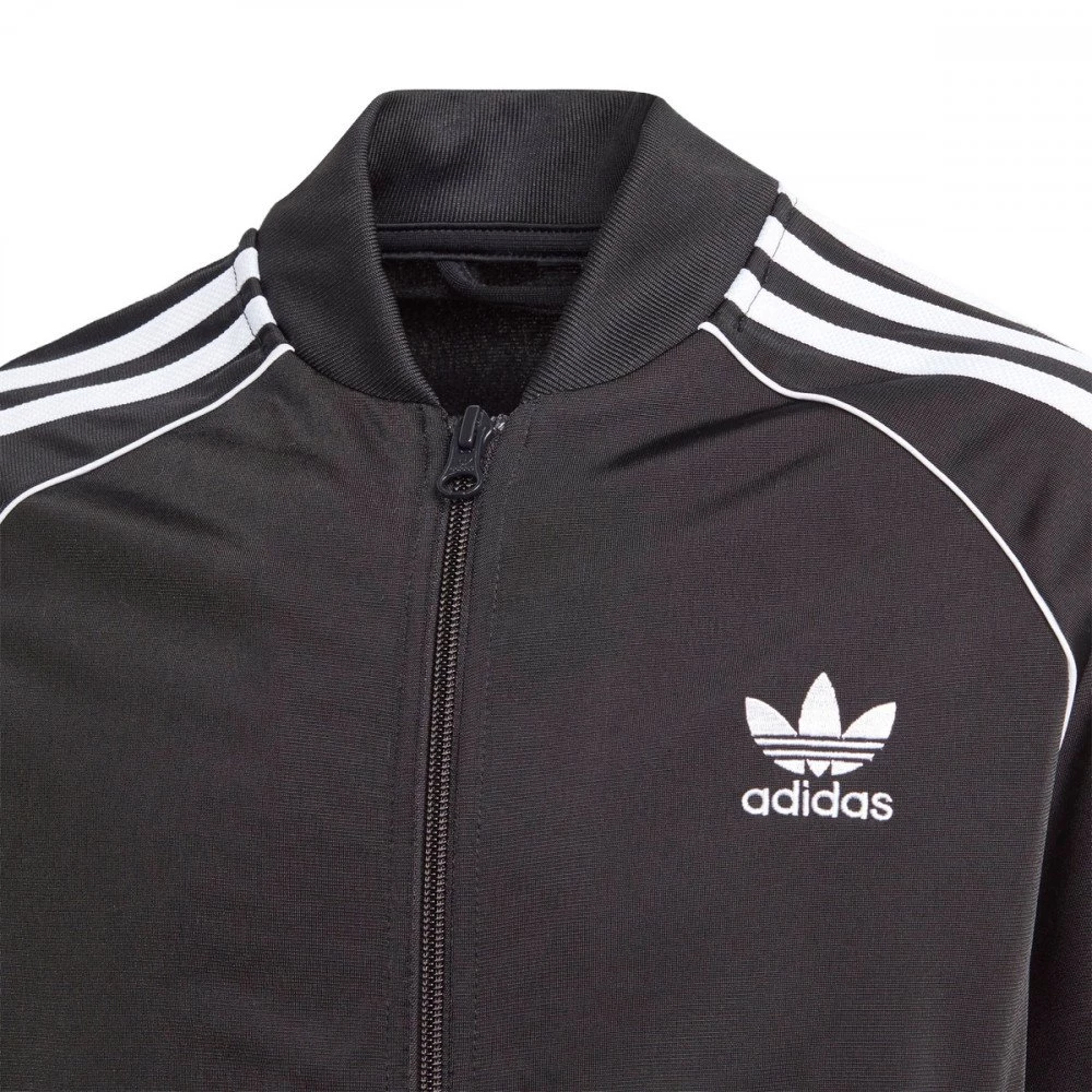 ADIDAS ORIGINALS FELPA FULL ZIP 3-STRIPES IN ACETATO BAMBINO Nero 5 ADIDAS ORIGINALS FELPA FULL ZIP 3-STRIPES IN ACETATO BAMBINO Nero - immagine 3