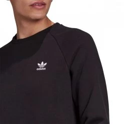 ADIDAS ORIGINALS FELPA GIROCOLLO ESSENTIAL MINI LOGO Nero -Tendenza Italia adidas originals h34645 felpa giro logo piccolo felpata sport style uomo 043070301 blk 4