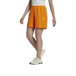 ADIDAS ORIGINALS SHORT ADICOLOR ESSENTIAL DONNA Arancio -Tendenza Italia adidas originals hc0627 shorts logo piccolo garzato donna sport style donna 044372001 ora 3