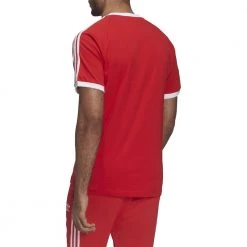 ADIDAS ORIGINALS T-SHIRT 3-STRIPES Rosso -Tendenza Italia adidas originals he9547 t shirt 3 stripes sport style uomo 044373501 red 4