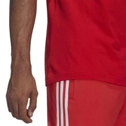ADIDAS ORIGINALS T-SHIRT 3-STRIPES Rosso -Tendenza Italia adidas originals he9547 t shirt 3 stripes sport style uomo 044373501 red 6
