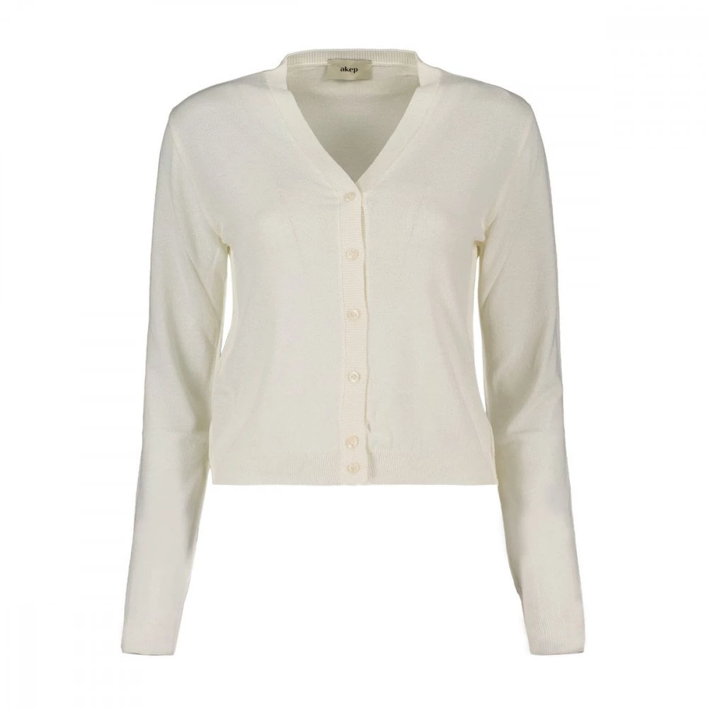 AKEP CARDIGAN IN VISCOSA DONNA Bianco 3 AKEP CARDIGAN IN VISCOSA DONNA Bianco