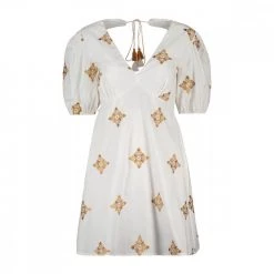 AKEP ABITO IN POPLINE CON RICAMO DONNA