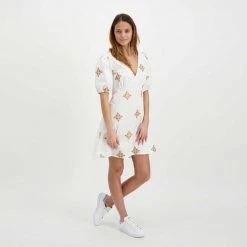 AKEP ABITO IN POPLINE CON RICAMO DONNA -Tendenza Italia akep ke11126 abito in popline con ricamo donna casual donna 044966701 biari 6