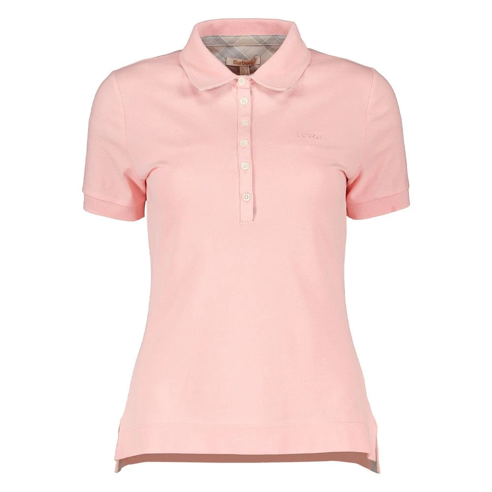 BARBOUR POLO DETTAGLIO CHECK PORTSDOW DONNA Rosa