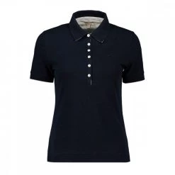 BARBOUR POLO DETTAGLIO CHECK PORTSDOW DONNA Blu