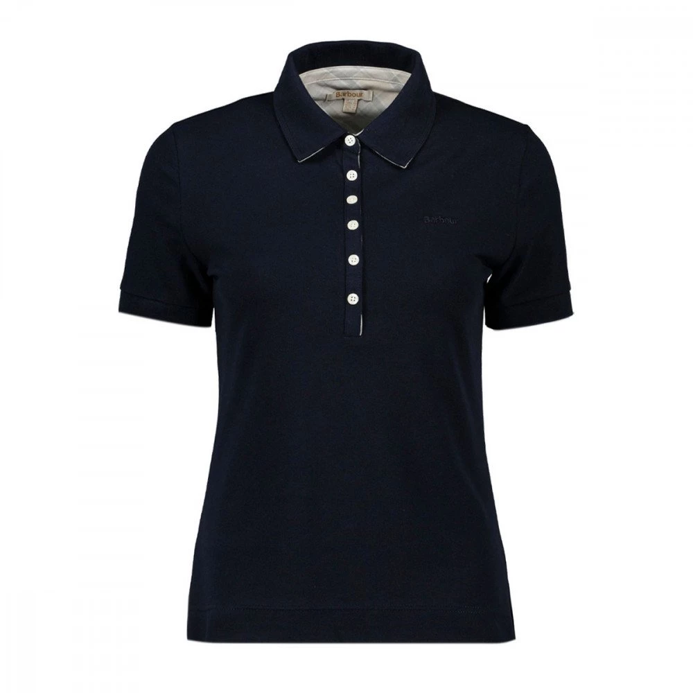 BARBOUR POLO DETTAGLIO CHECK PORTSDOW DONNA Blu 3 BARBOUR POLO DETTAGLIO CHECK PORTSDOW DONNA Blu