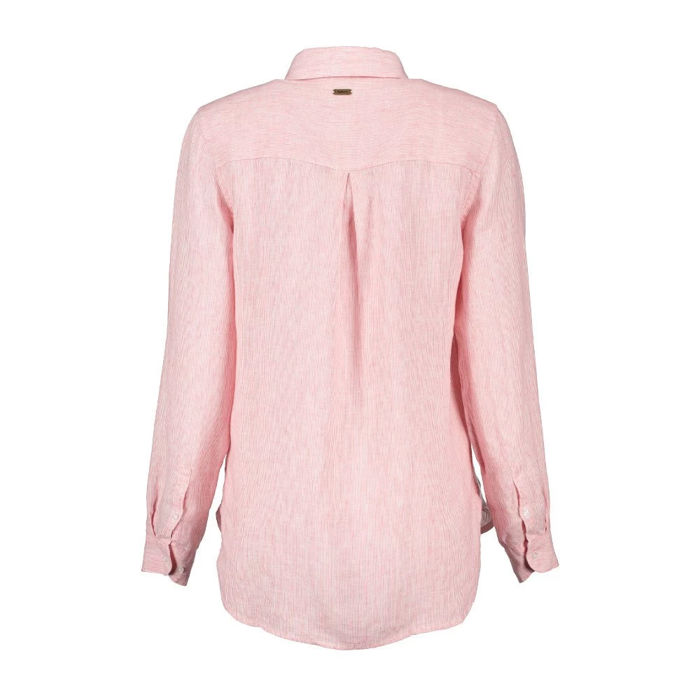 BARBOUR CAMICIA IN LINO MARINE DONNA Bianco, Rosa 4 BARBOUR CAMICIA IN LINO MARINE DONNA Bianco, Rosa - immagine 2