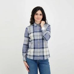 BARBOUR CAMICIA IN POPLINE BREDON DONNA Blu 12 BARBOUR CAMICIA IN POPLINE BREDON DONNA Blu -Tendenza Italia barbour lsh1353 camicia in popline bredon donna casual donna 044619001 bl39 5