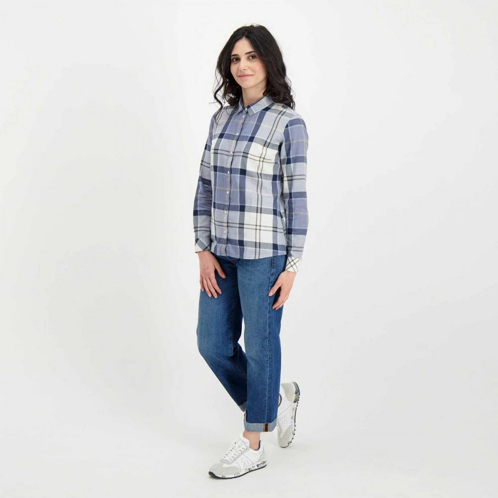 BARBOUR CAMICIA IN POPLINE BREDON DONNA Blu 8 BARBOUR CAMICIA IN POPLINE BREDON DONNA Blu - immagine 6