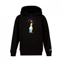 BILLABONG FELPA CON CAPPUCCIO SIMPSON DONUT BAMBINO Nero