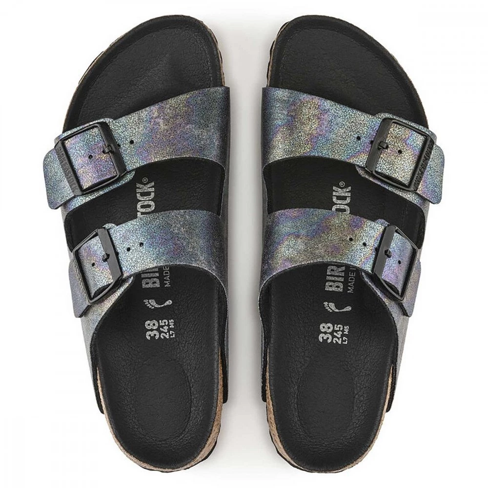 BIRKENSTOCK ARIZONA BLACK IRIDESCENT DONNA 5 BIRKENSTOCK ARIZONA BLACK IRIDESCENT DONNA - immagine 3
