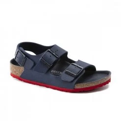 BIRKENSTOCK MILANO BLUE RED BAMBINO 24 35