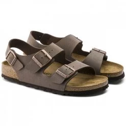 BIRKENSTOCK MILANO MOKA Marrone -Tendenza Italia birkenstock 634503 milano moka tutti sandali uomo 022007001 moka 4