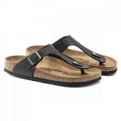 BIRKENSTOCK GIZEH BLACK OILED LEATHER -Tendenza Italia birkenstock 845251 gizeh black oiled leather tutti sandali uomo 044804601 blk 4