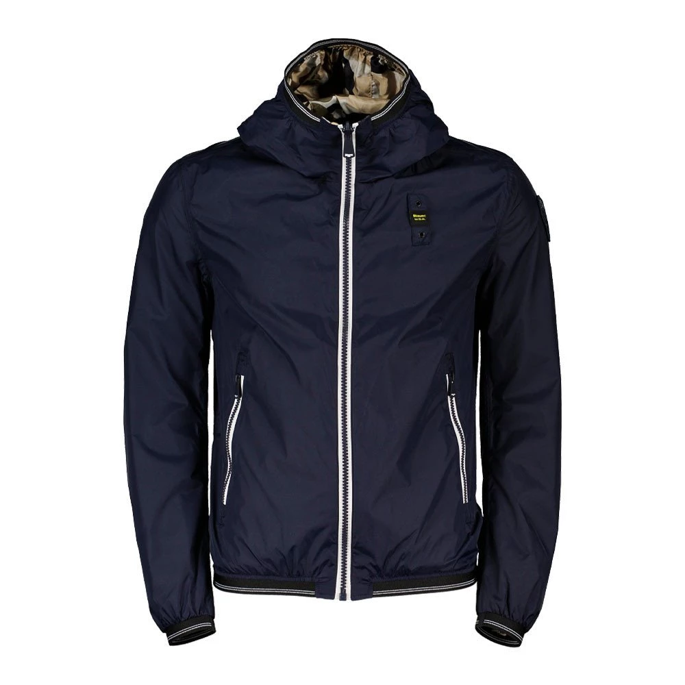 BLAUER BOMBER CON CAPPUCCIO REVERSIBILE CAMO Blu 4 BLAUER BOMBER CON CAPPUCCIO REVERSIBILE CAMO Blu - immagine 2