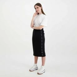 CALVIN KLEIN JEANS GONNA MIDI LOGO DONNA Nero -Tendenza Italia calvin klein jeans j20j217643 gonna midi logo donna casual donna 044968101 beh 6